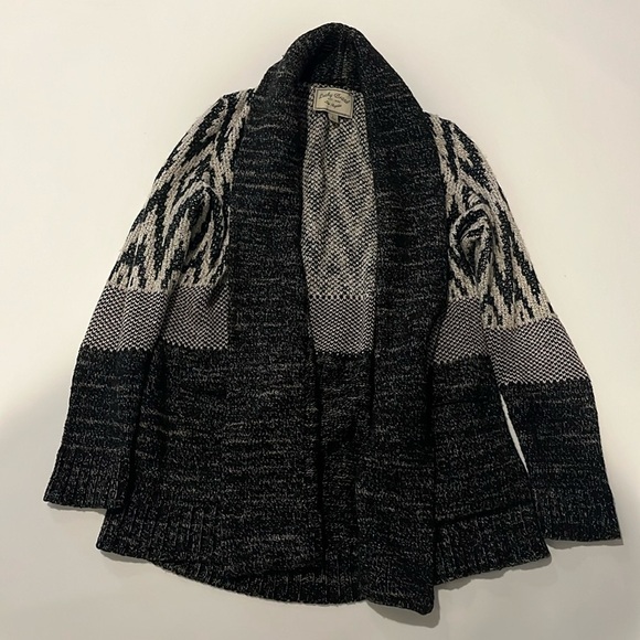 Lucky Brand Stargazer Wool Blend Knit Open Front Cardigan Size large - Picture 1 of 12